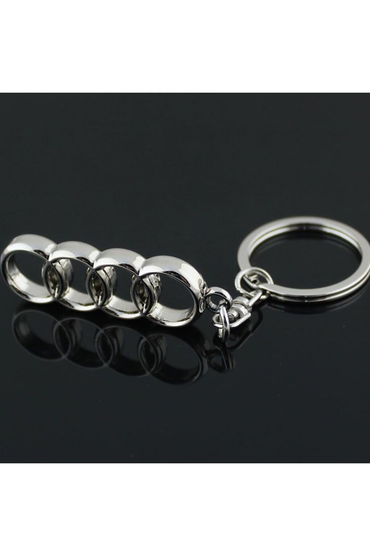 GARDENAUTO Audi A4 2016 Sonrası 3d Metal Otomobil Anahtarlığı - Krom Kaplamalı Oto Anahtarlık