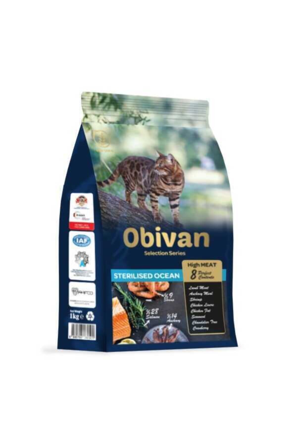 obivan Low Grain Ocean Kısırlaştırılmış Kedi Maması 1 kg X 6 Adet