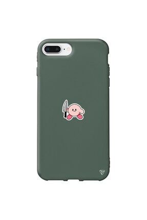 Iphone 8 Plus Yeşil Renkli Silikon Kirby Telefon Kılıfı Ani048-iPhone-8-Plus
