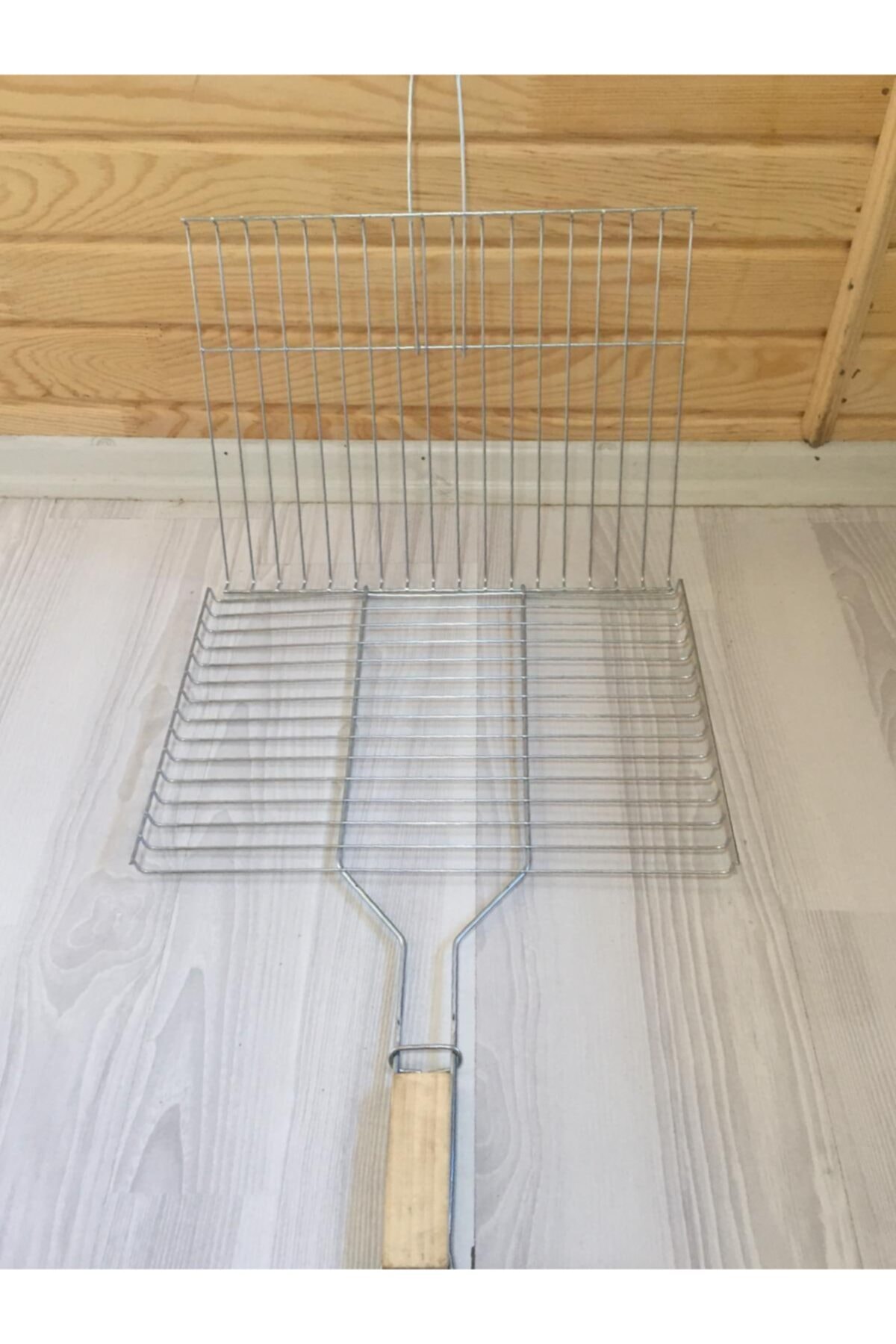 Mizan Metal Ağaç Saplı Et Balık Tavuk Izgara Teli 30x40 cm 6