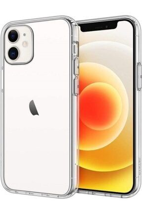 Apple Iphone 12 Kılıf Airbagli Tıpalı(ANTİSHOCK ÇIKINTISIZ) Silikon Köşeli Şeffaf Arka Kapak 3001097120102