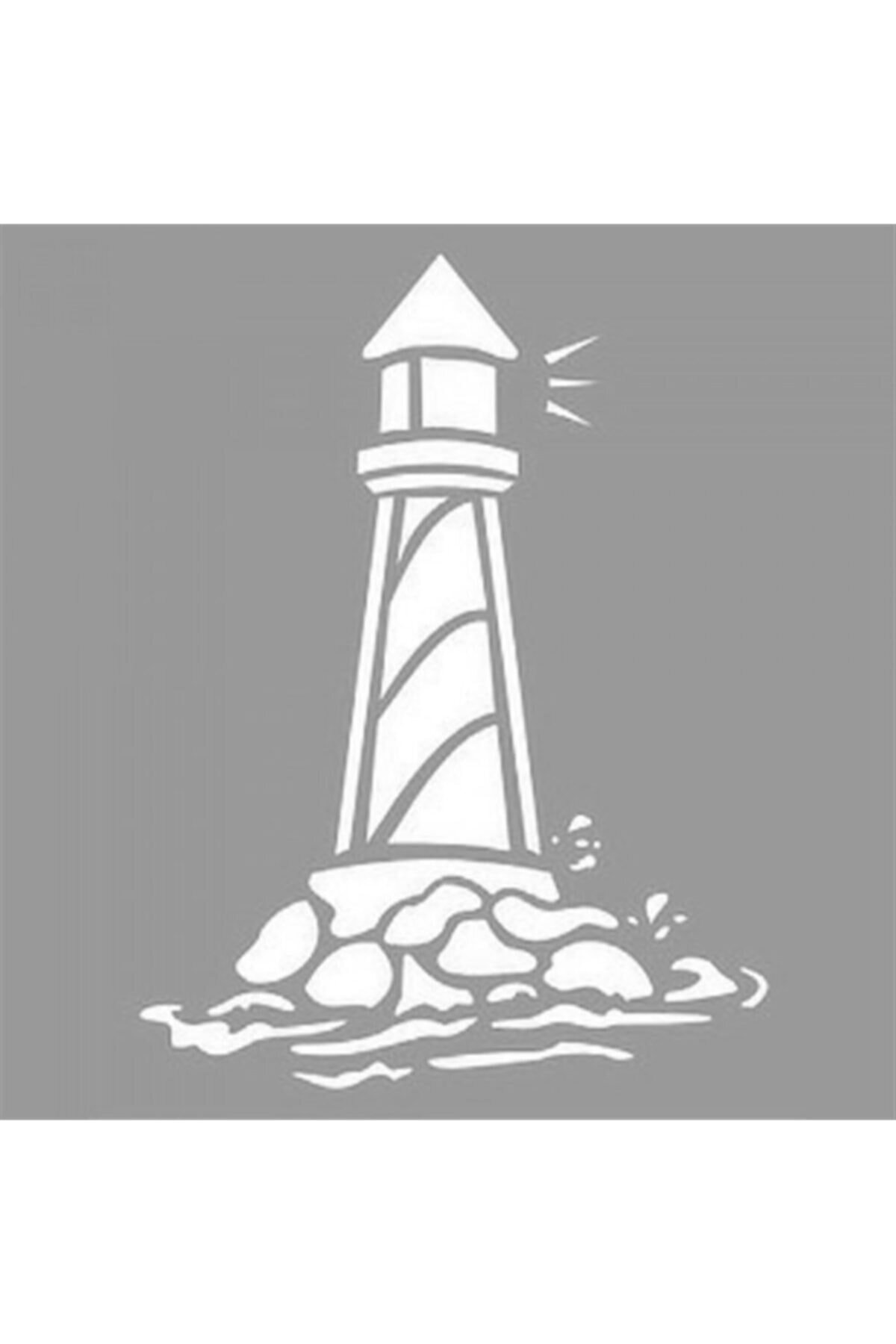 motto deniz feneri stencil boyama sablonu 30x30 cm fiyati yorumlari trendyol