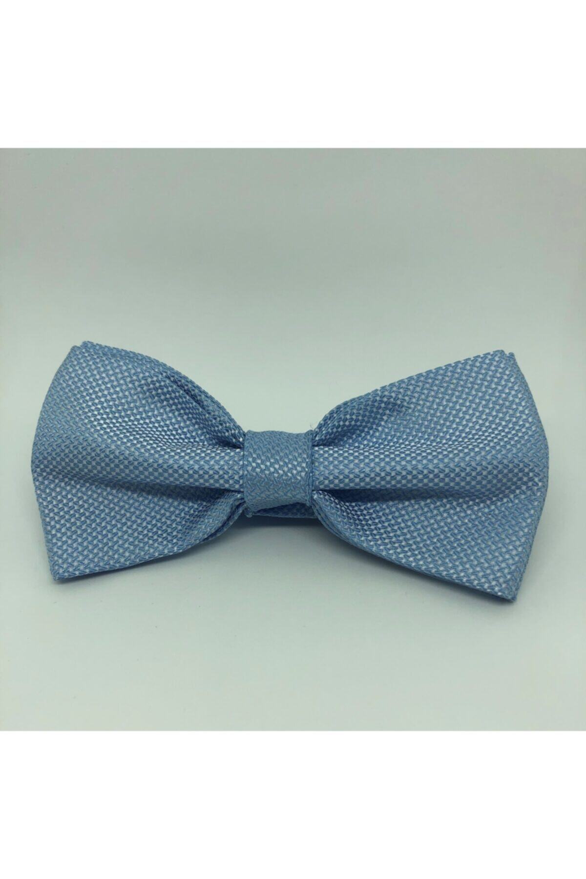 CRWAT ® Bebe Mavi /dokuma Kumaş Papyon - Mendilli