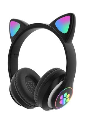 23m Kablosuz Bluetooth Kulaklık Led Işıklı Mikrofonlu Kedili Kulaklık Bt5.0 Owwo-23M