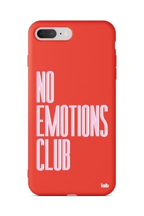 Apple Iphone 7 Plus/8 Plus Kırmızı Silikon Telefon Kılıfı - No Emotions Club S04NA128