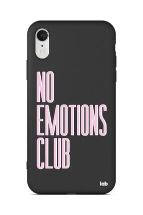 Apple Iphone Xr Siyah Silikon Telefon Kılıfı - No Emotions Club S06NA128
