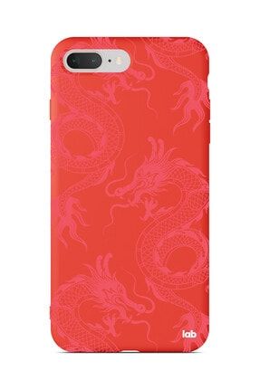 Apple Iphone 7 Plus/8 Plus Kırmızı Silikon Telefon Kılıfı - Dragons S04NA183