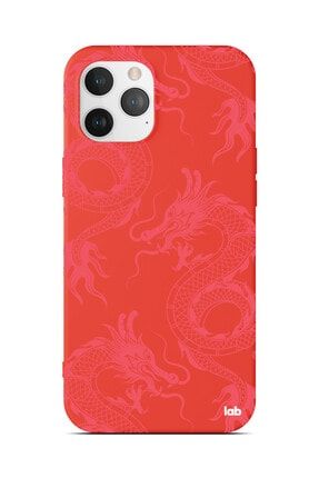 Apple Iphone 12 Pro Max Kırmızı Silikon Telefon Kılıfı - Dragons S46NA183