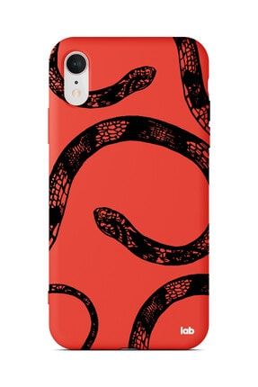 Apple Iphone Xr Kırmızı Silikon Telefon Kılıfı - Wrapping Snake S06NA158