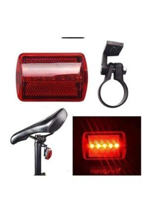 5 Ledli Kırmızı Bisiklet Arka Stop Ikaz Lambası 7 Modlu Led Işık ESC-230