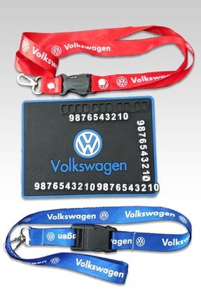 Volkswagen Logolu Anahtarlık & Oto Ayna Askı Ipi | Numaratörlü Kaydırmaz Ped OTOKS0009