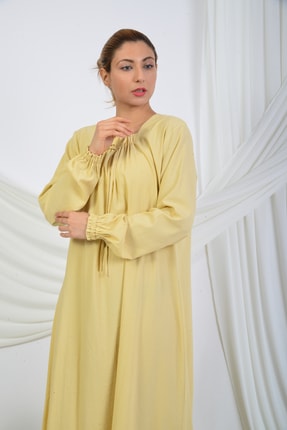 Kadın Sarı Rahat Elbise sar3535elbs