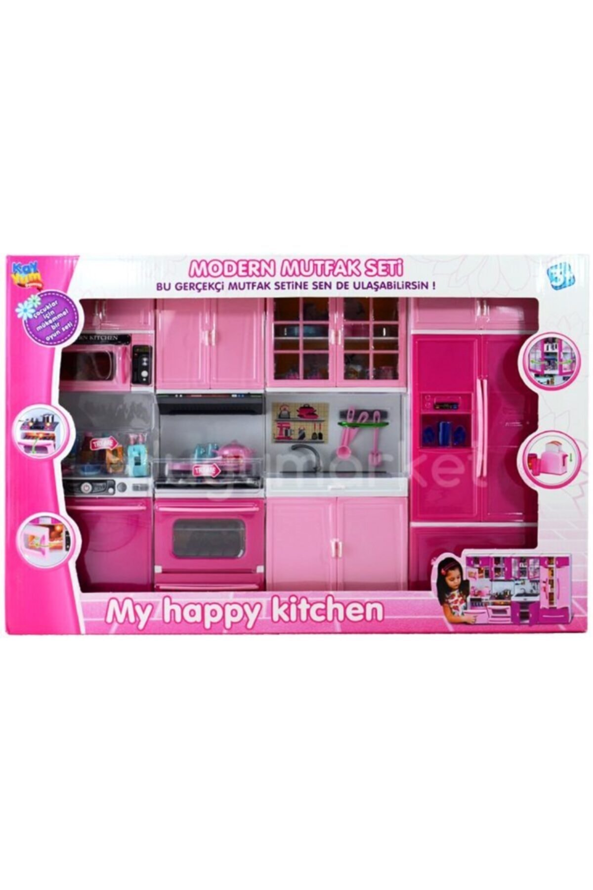 Modern 4-Piece Kitchen Set with Light and Sound