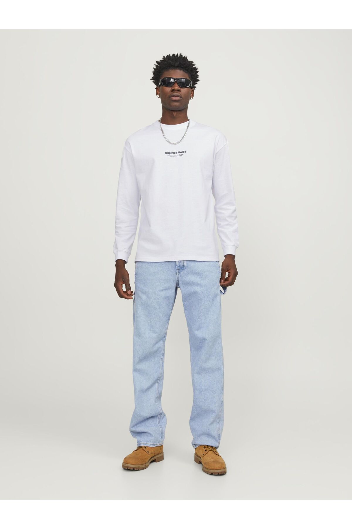 تی شرت جک اند جونز مردانه پارچه سفید بیسیک راسته Regular/رگولار    بیسیک کژوال/روزمره | Jack & Jones 12251775 BD - تصویر 4