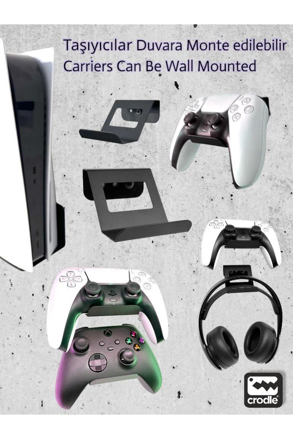 Crodle-Multifunctional Metal Gaming Ps5 Ps4 Xbox Joystick Controls Holder And Headset Vertical Stand 4