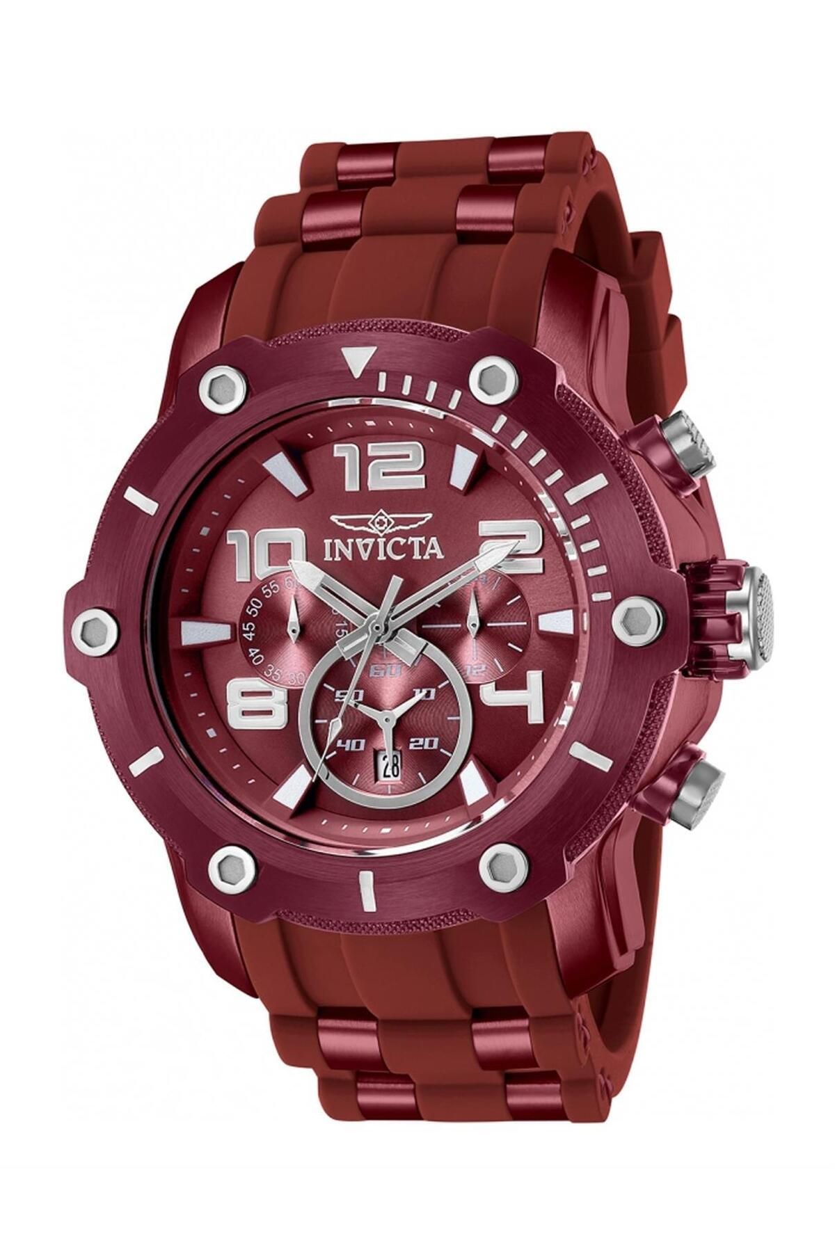 Invicta Watch Burgundy Burgundy Trendyol