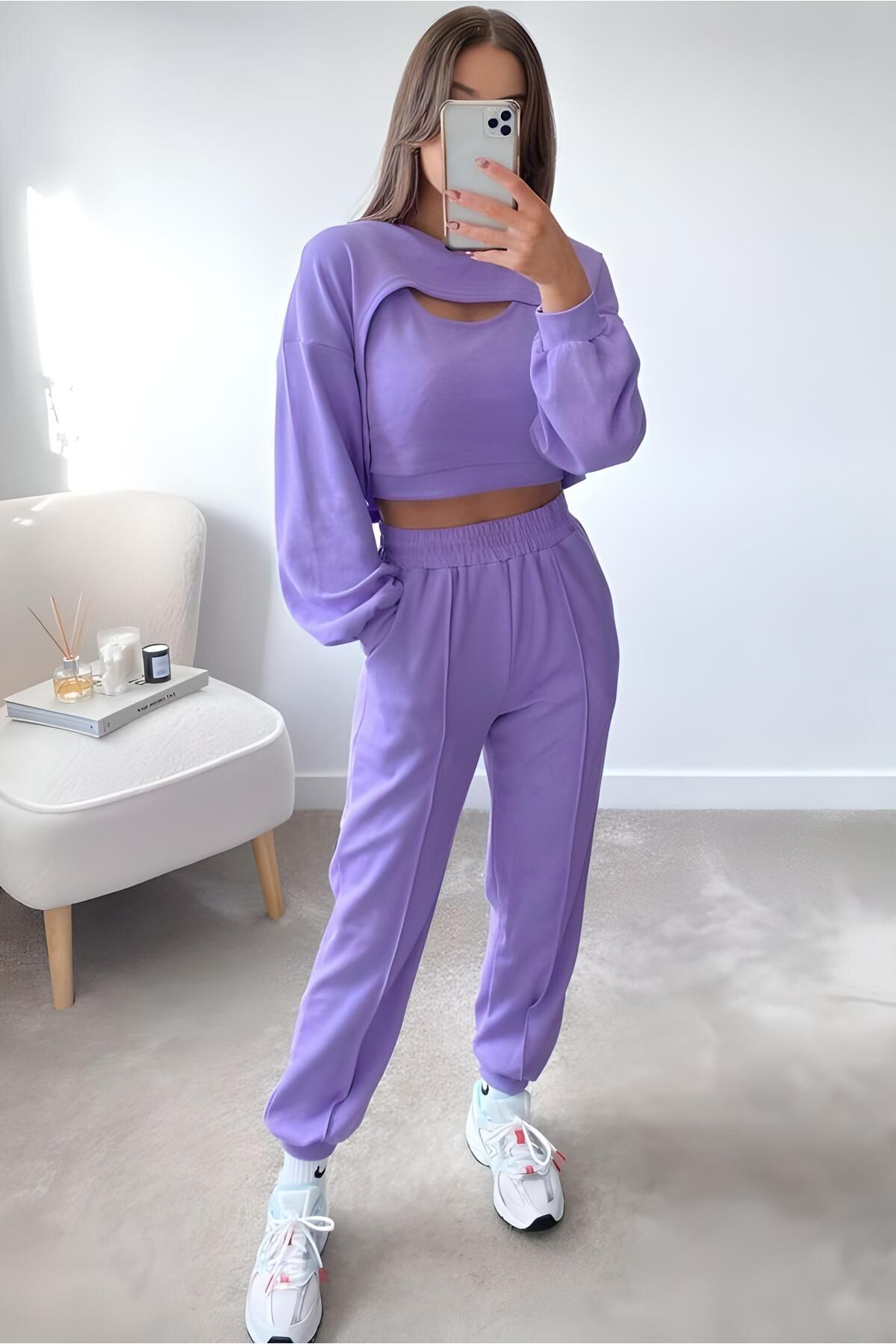 Light discount purple sweatsuit