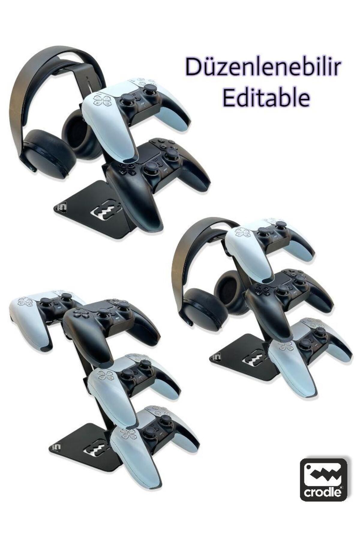 Crodle-Multifunctional Metal Gaming Ps5 Ps4 Xbox Joystick Controls Holder And Headset Vertical Stand 6