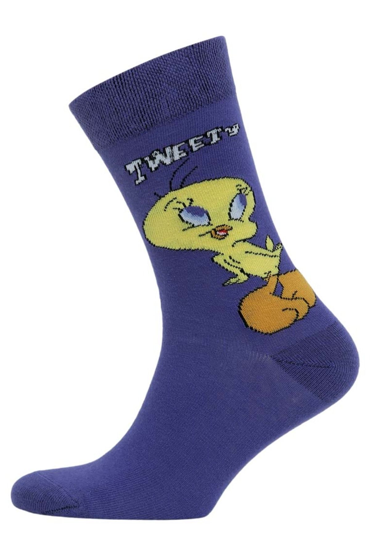 Dogo-Unisex Vegan Blue Socks - Warner Bros Tweety Classic Design 5