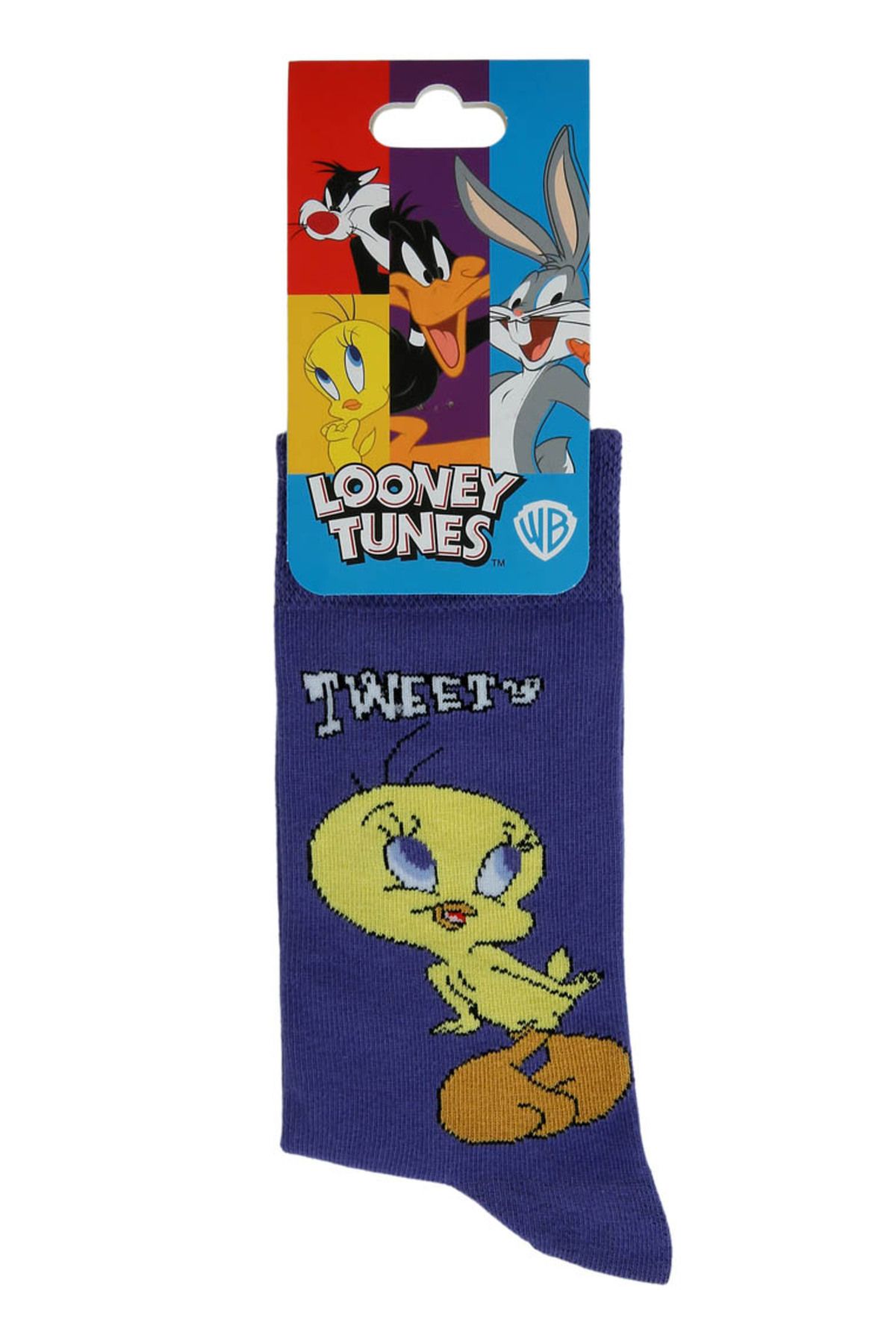 Dogo-Unisex Vegan Blue Socks - Warner Bros Tweety Classic Design 4