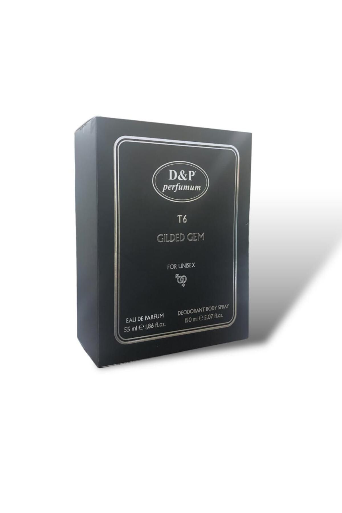 ست یونیسکس نگین طلایی سری Niche Series U-T6 (عطر 55 میلی لیتر + دئودورانت 150 میلی لیتر) D&P Perfumum