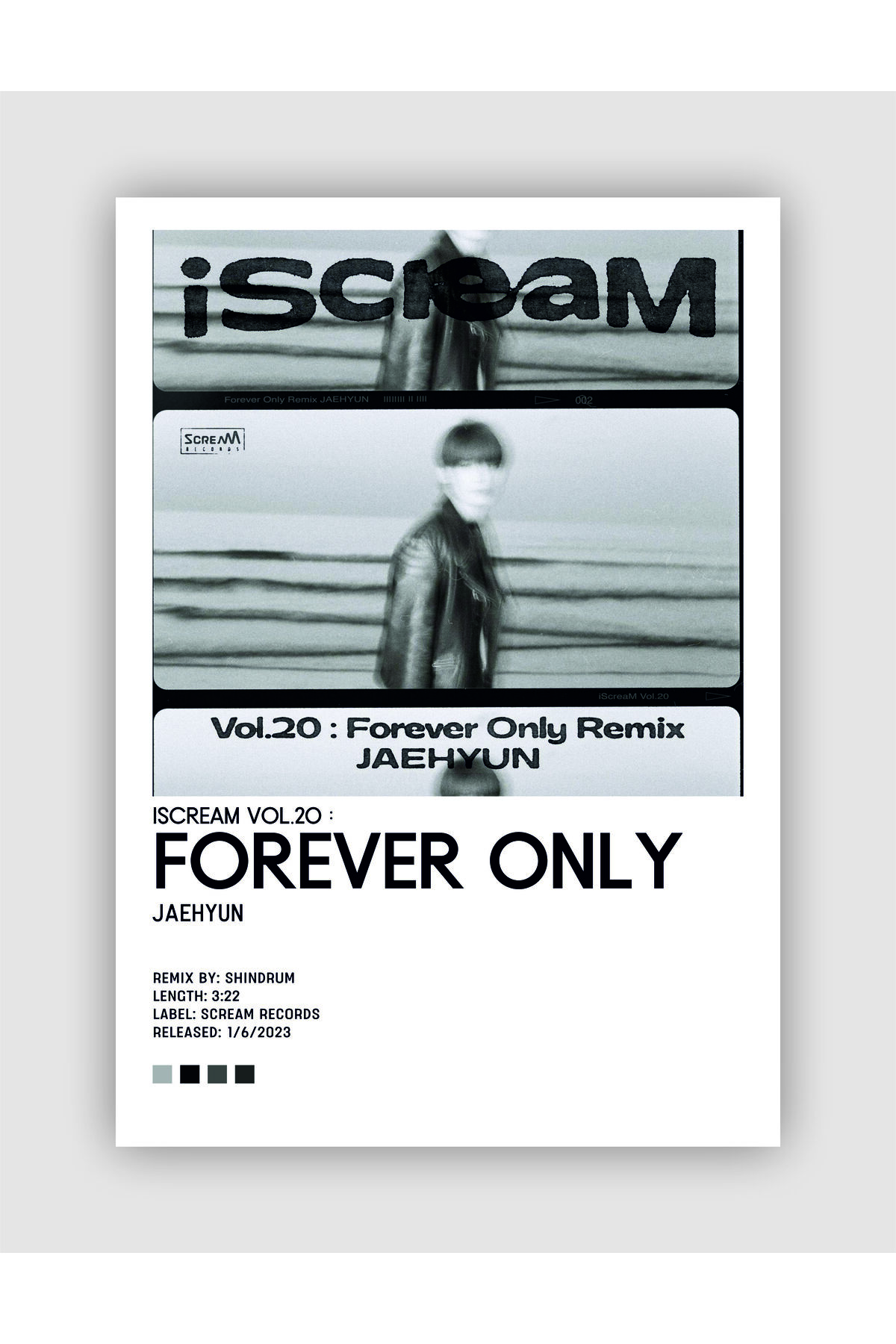 JAEHYUN Iscream Vol20: Forever Only K-pop Wall Poster - Wall Decor - Thick Paper - Frameless