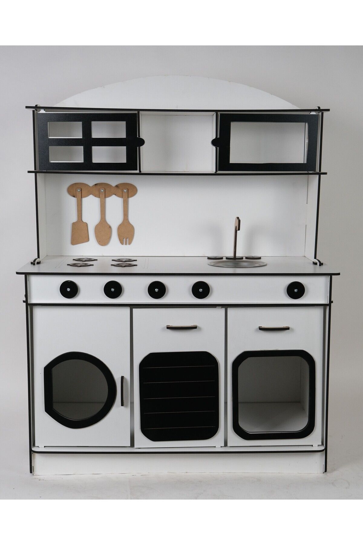 Gray play kitchen store