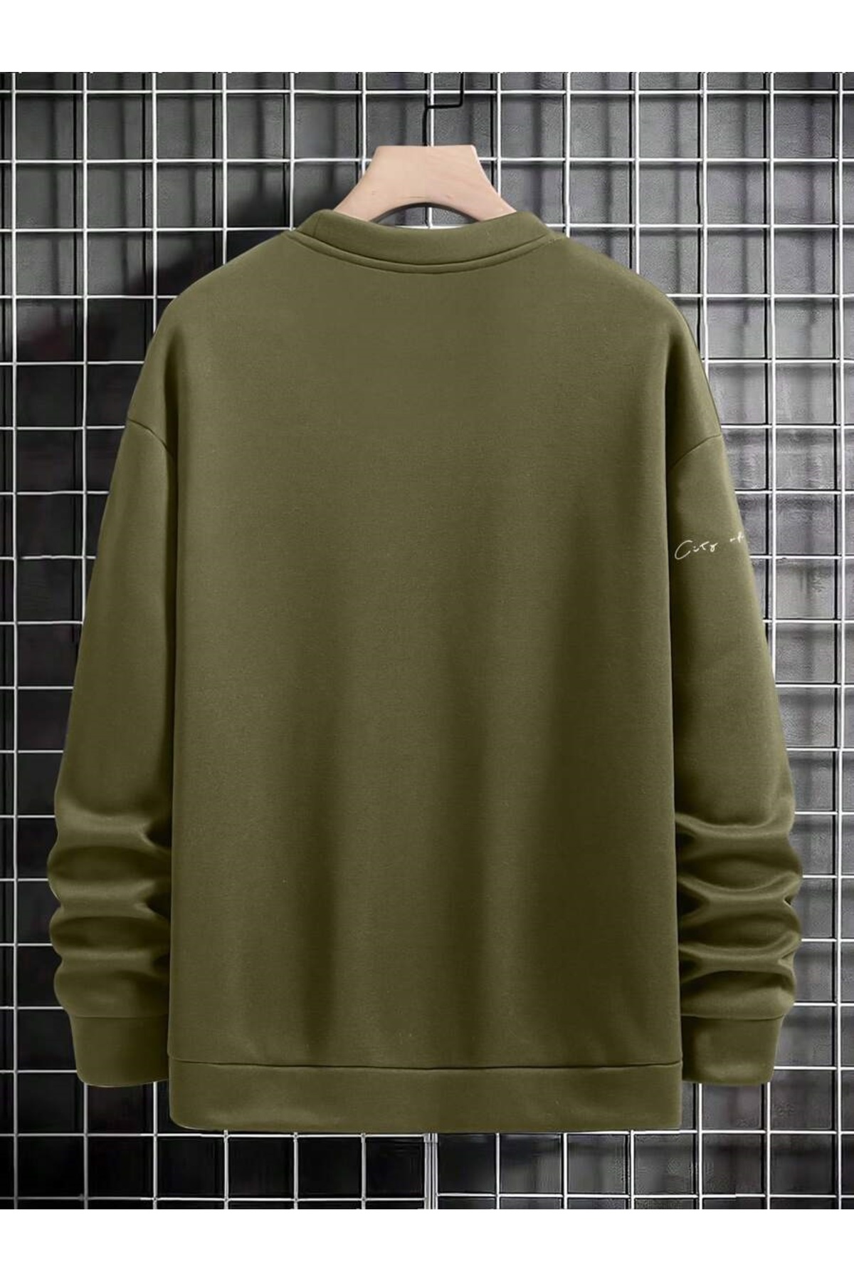 MOONBULL  Erkek Los Angeles Sağ Kol-Sol Bel Baskılı Oversize Sweatshirt - Görsel 2