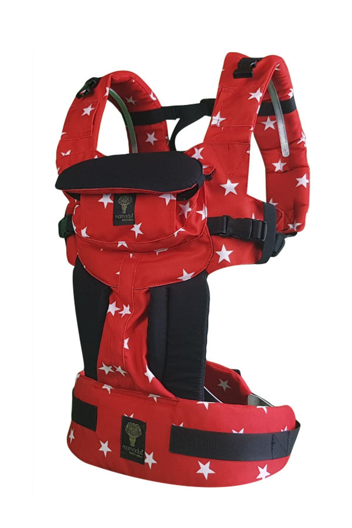 MamadusBaby Plus Ekstra Dışa Dönük Ergonomik Kanguru - Kırmızı Yıldızlar fotoğrafı 4 (önizleme)