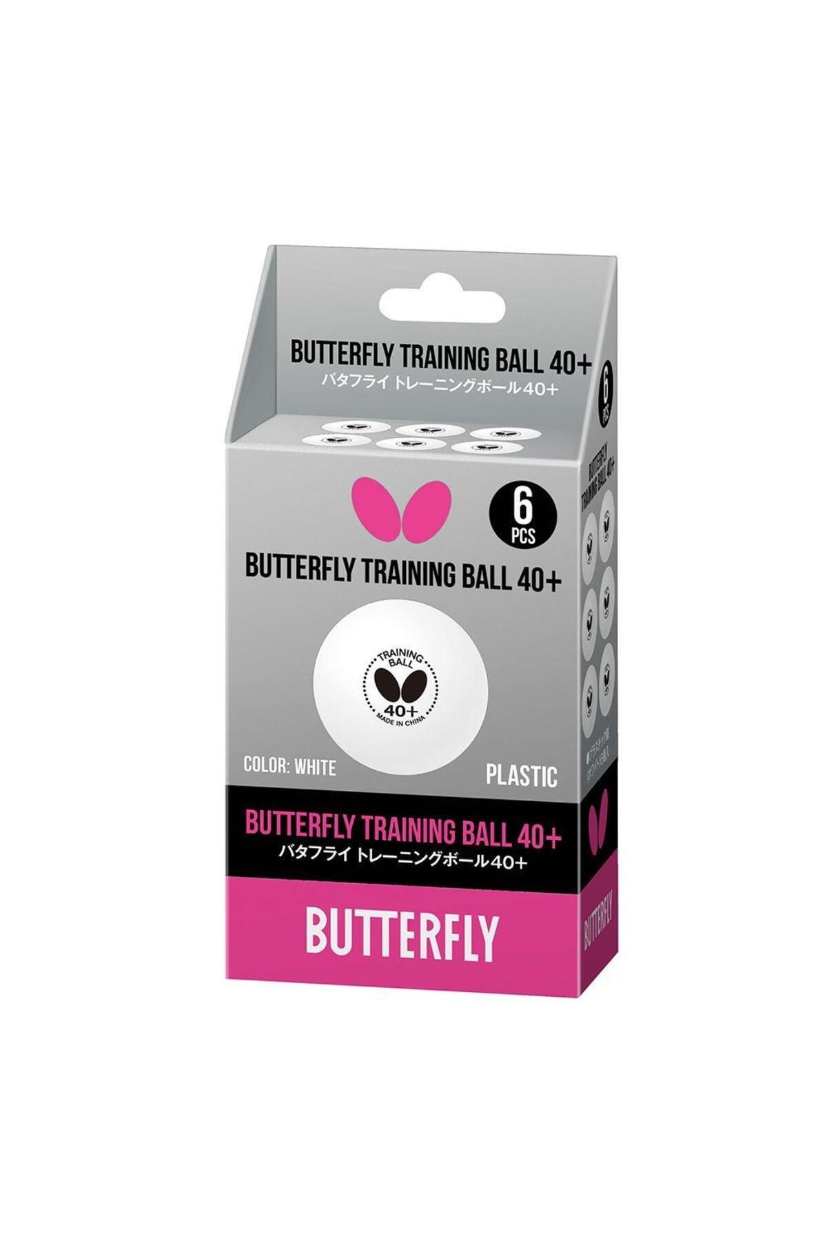 BUTTERFLY Masa Tenisi Topu BTF Training Ball 40+ white 6er 7250730140