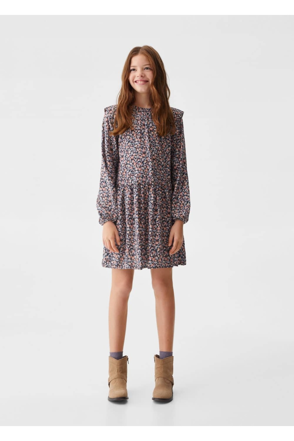 لباس مجلسی دخترانه صورتی منگوMANGO Kids | 57064419 اورجینال - تصویر 2