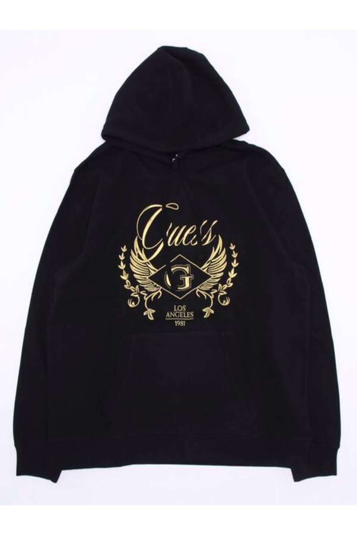 Guess roy logo pullover hoodie shop