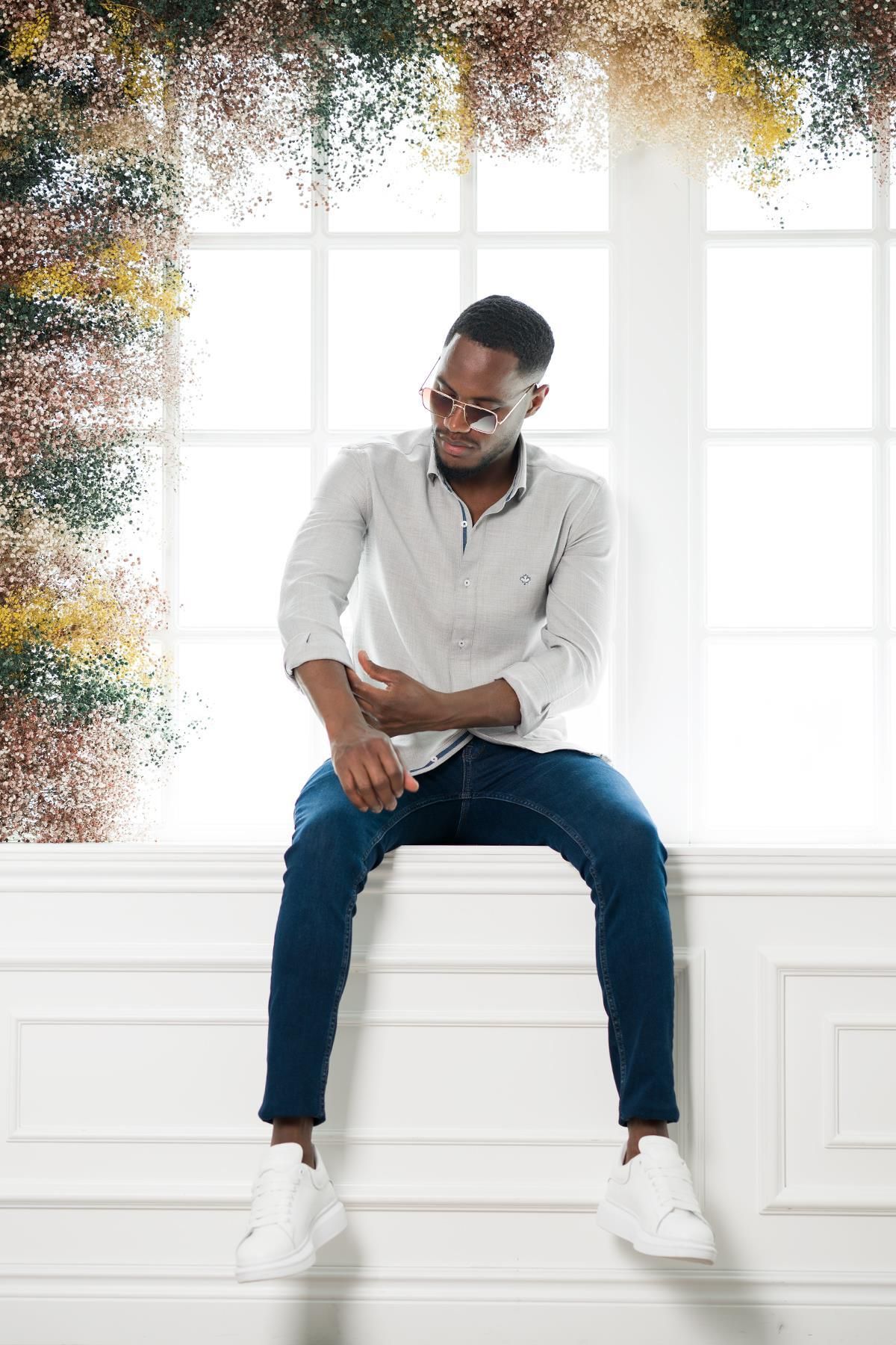 Slim fit sales seersucker shirt