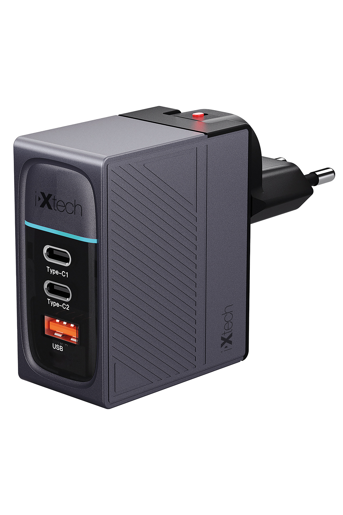 İXTECH IX-HC5 100W Type-C ve Usb Üç Portlu Seyahat Tipi Evrensel