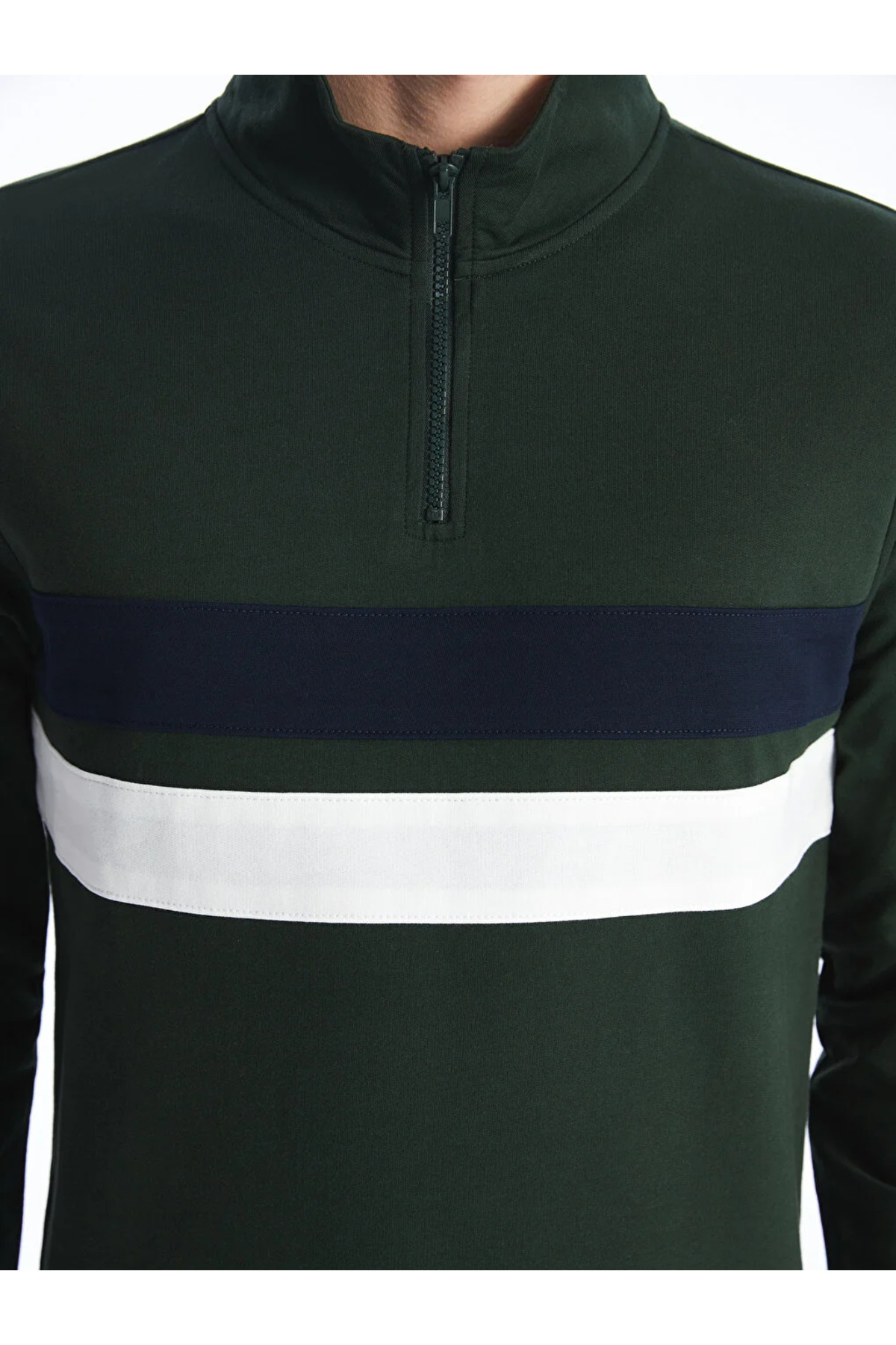 سویشرت مردانه سبز ال سی وایکیکی | TYCRXDAB1N170507153365802 اورجینال - تصویر 3