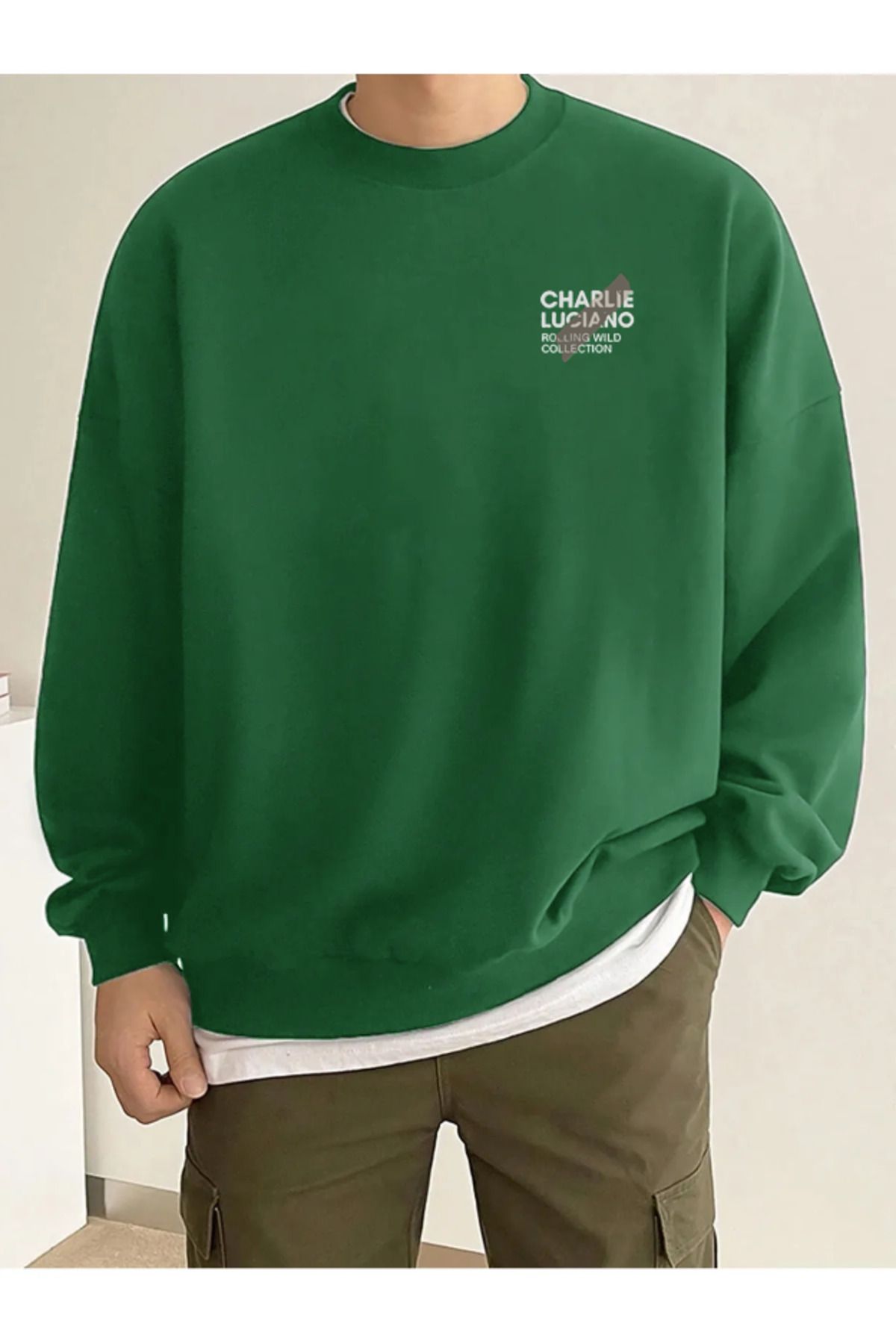 Dark green on sale sweatshirt