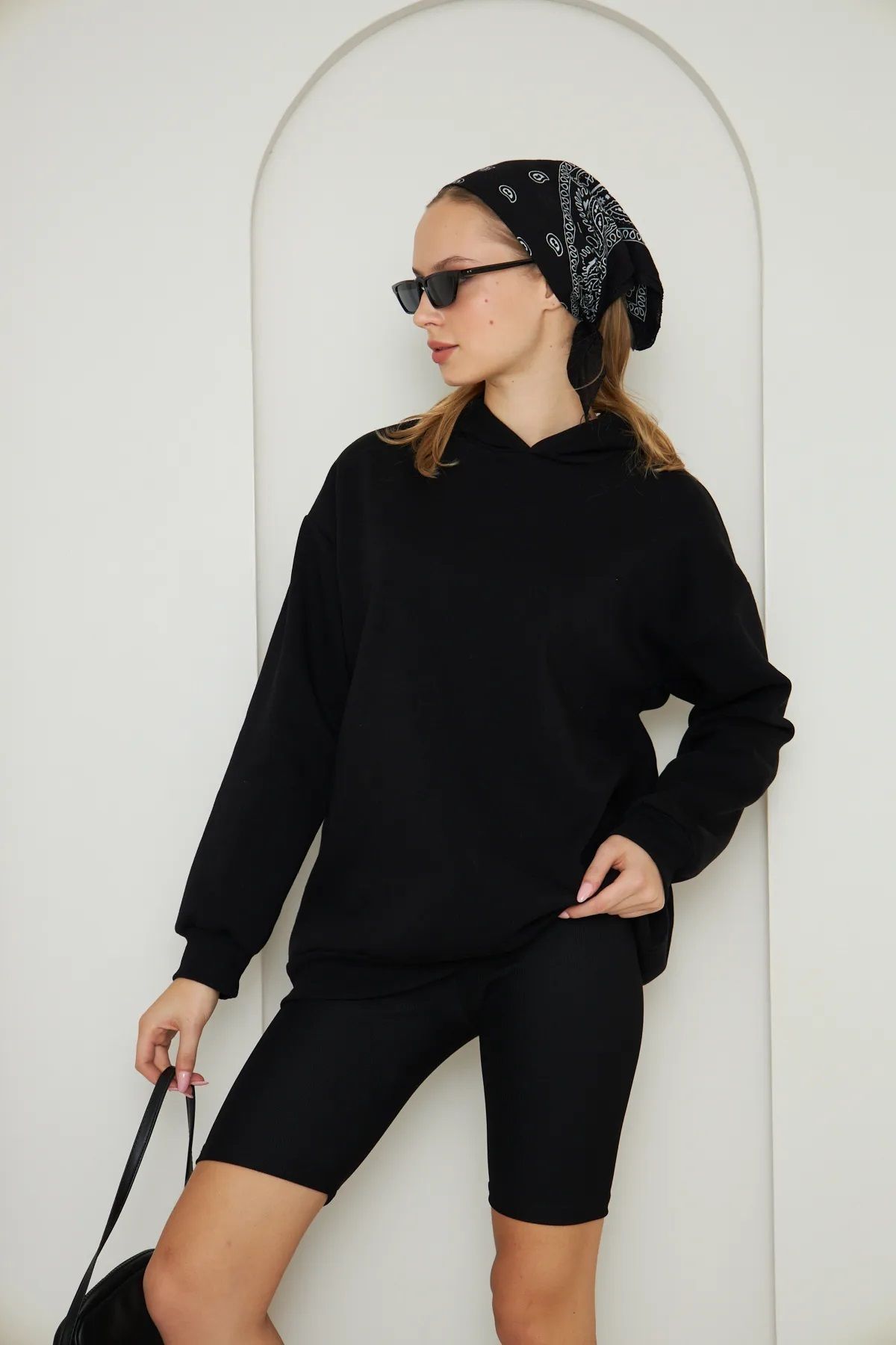 Unisex 3 iplik Şardonlu Kışlık Sweatshirt Kapşonlu