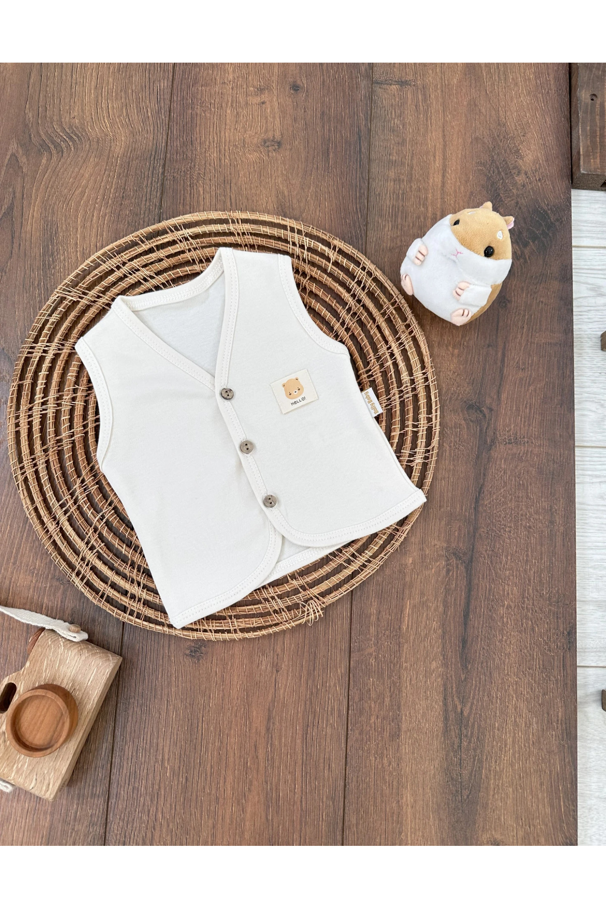 Babexi Bebek Yelek 2li Set %100 Organik Pamuk Yumuşak Doku Mevsimlik Unisex Yelek fotoğrafı 2 (önizleme)