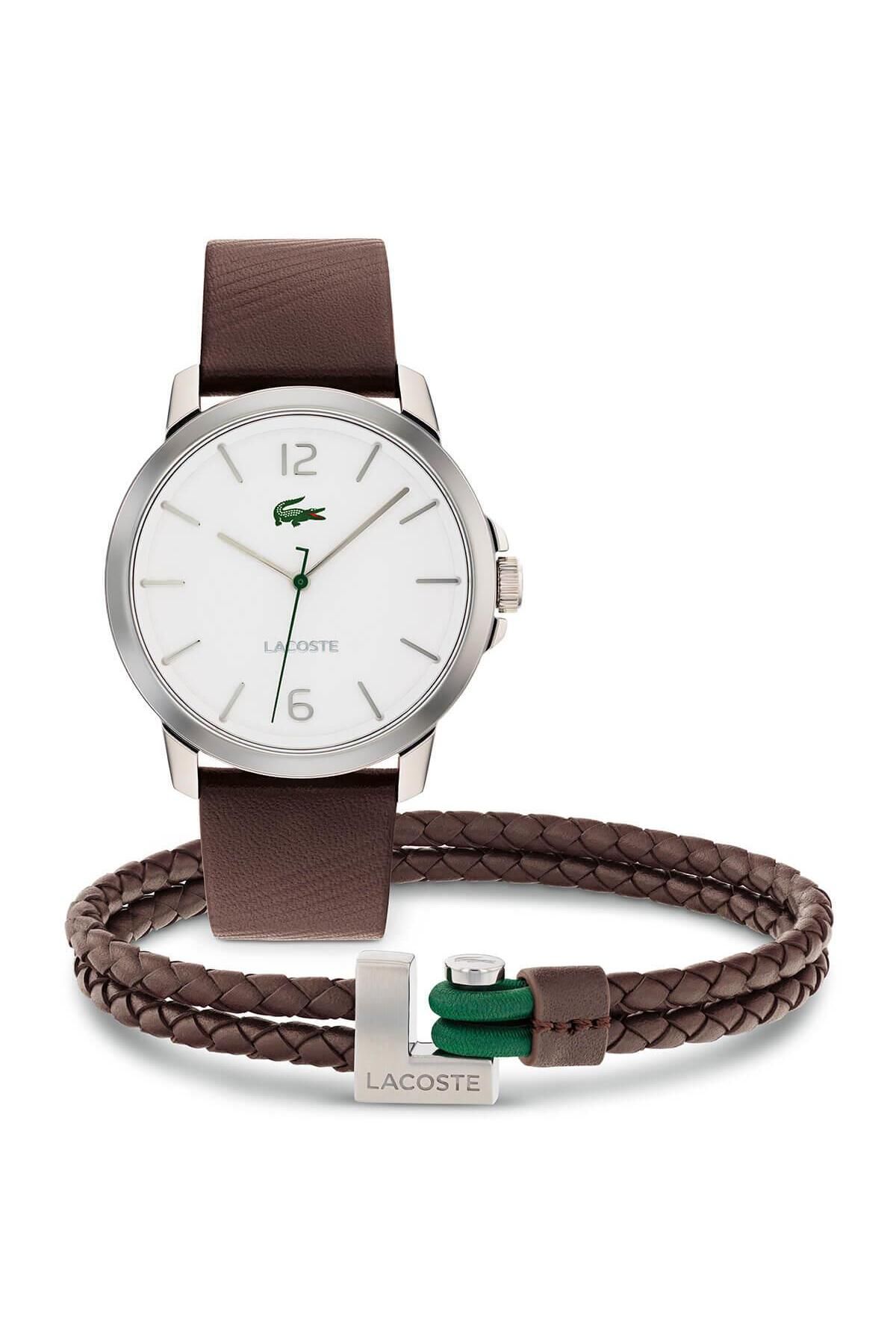 Lacoste leather watch store