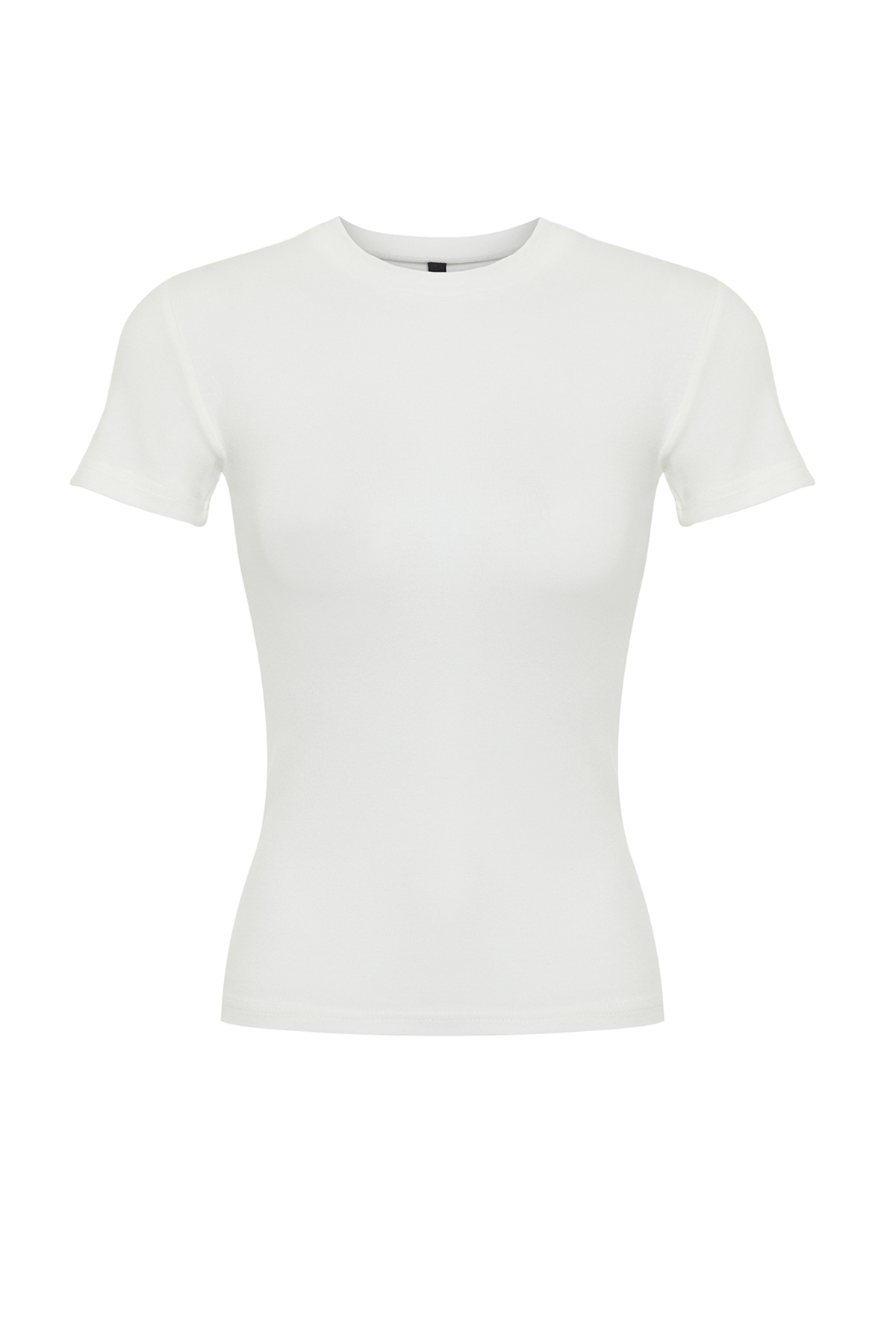 Trendyolmilla  Ekru Viskoz/Yumuşak Kumaş Vücuda Oturan Esnek Örme Bluz TWOSS24BZ00296 - Görsel 7