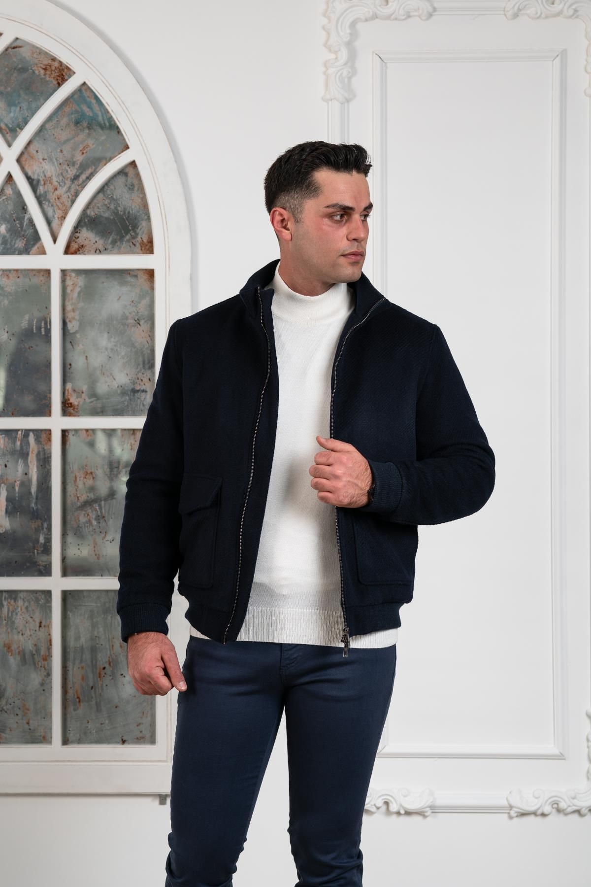 Coat with top shirt inside