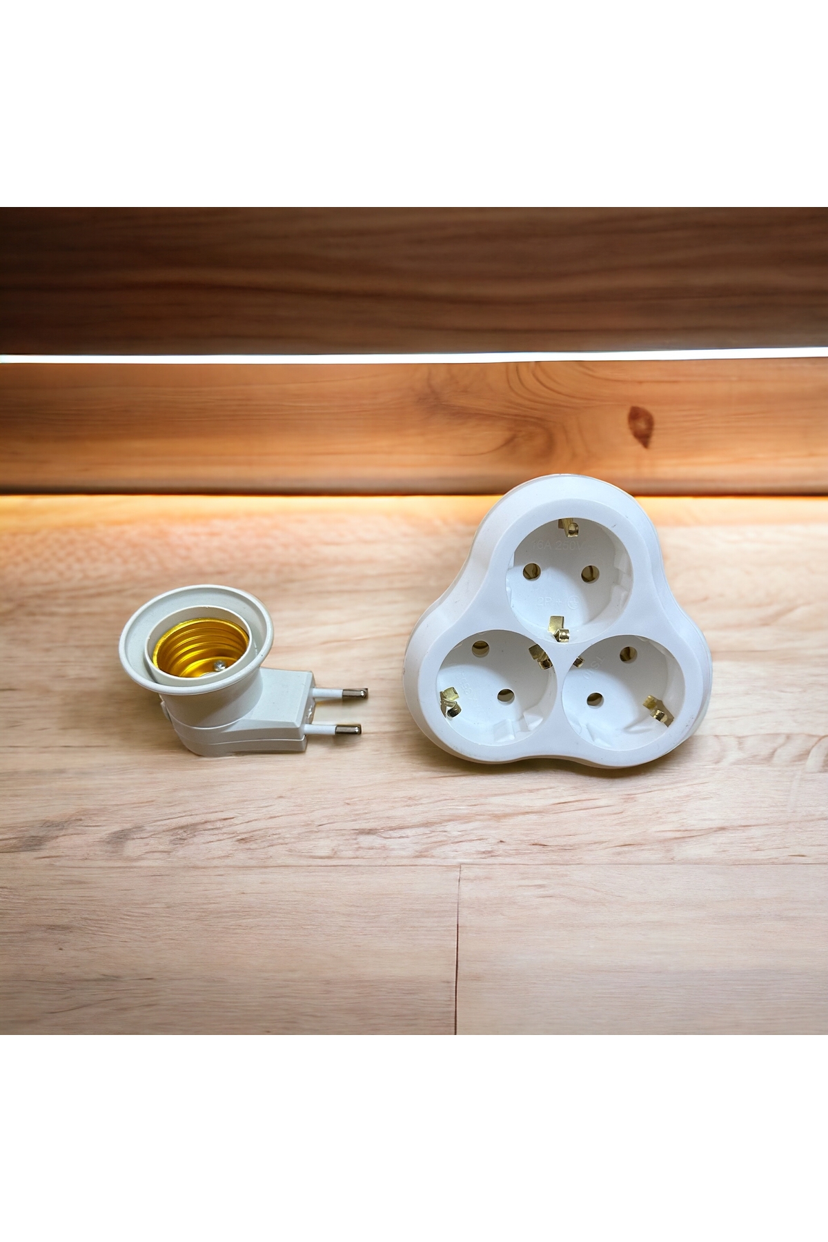 SERMER PAZARLAMA 2 li Set Fişli Anahtarlı Duy ve 3 lü Golyat Priz