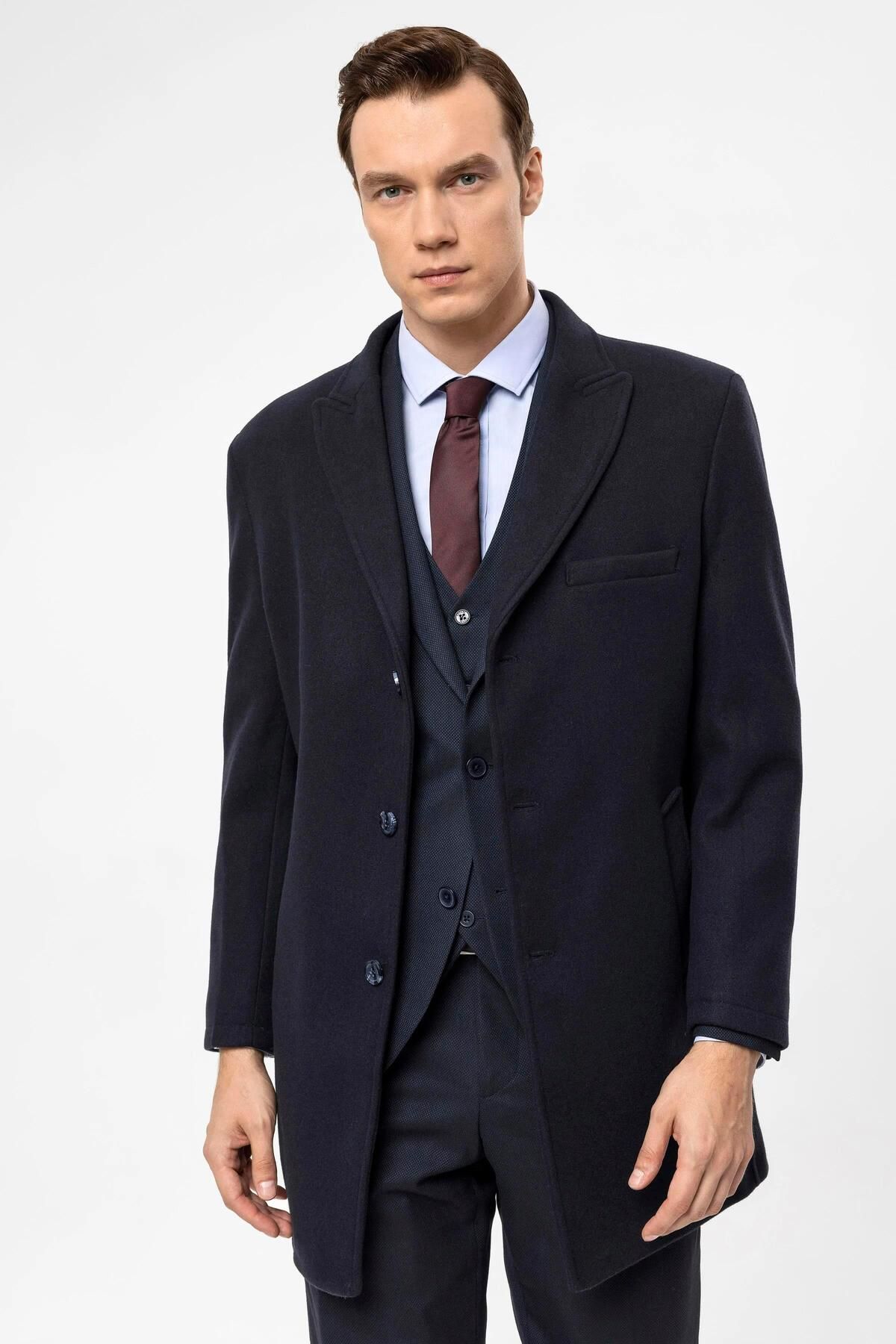 Dark blue coat mens hotsell