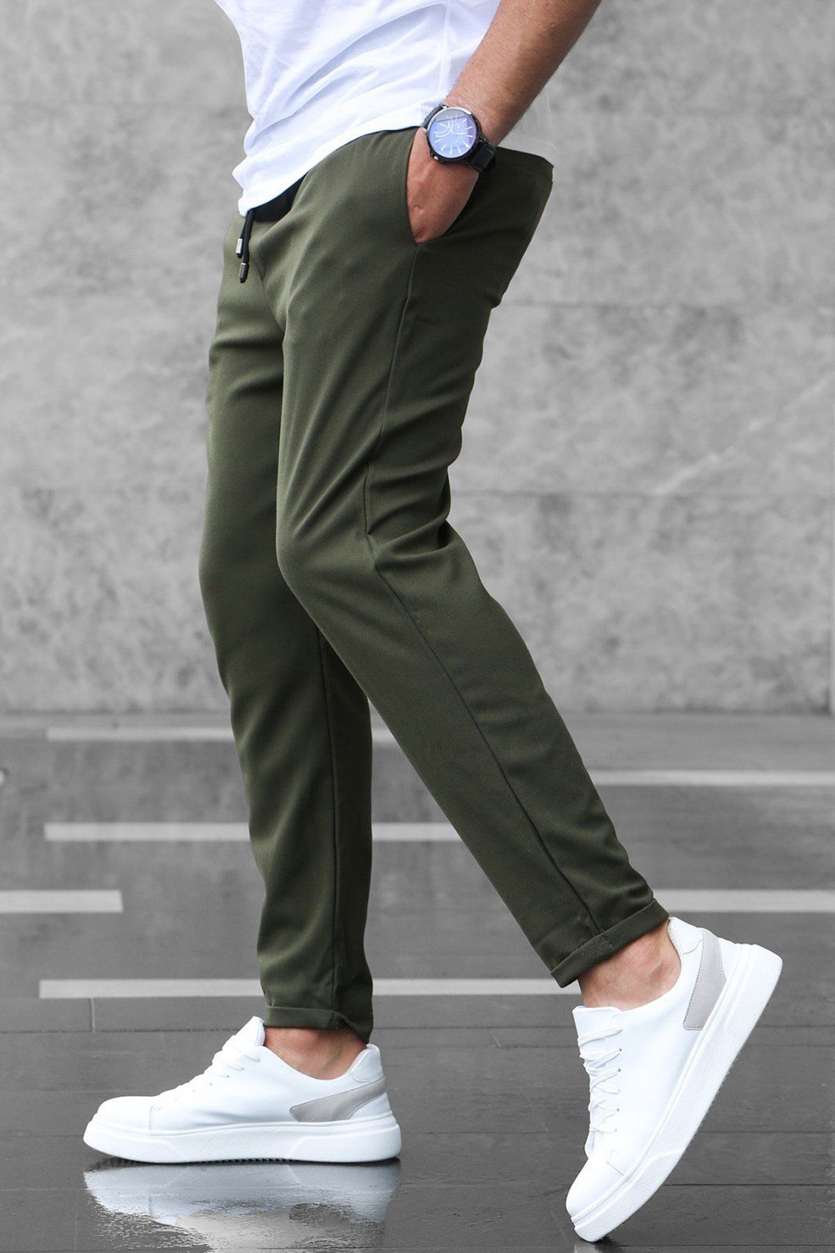 cest un petit garçon haki jogger pantalon double pacha
