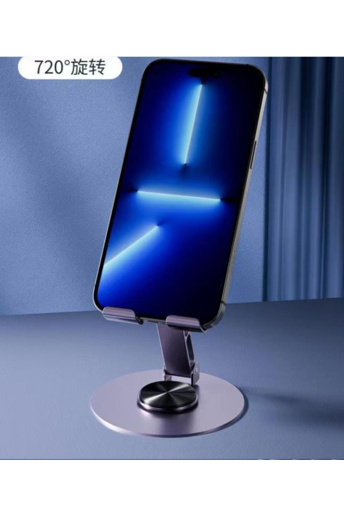 Yüksek Kaliteli Metal Katlanabilir 360 Dönebilen Ayarlanabilr Telefon Tutucu Masa Üstü Tablet Standı