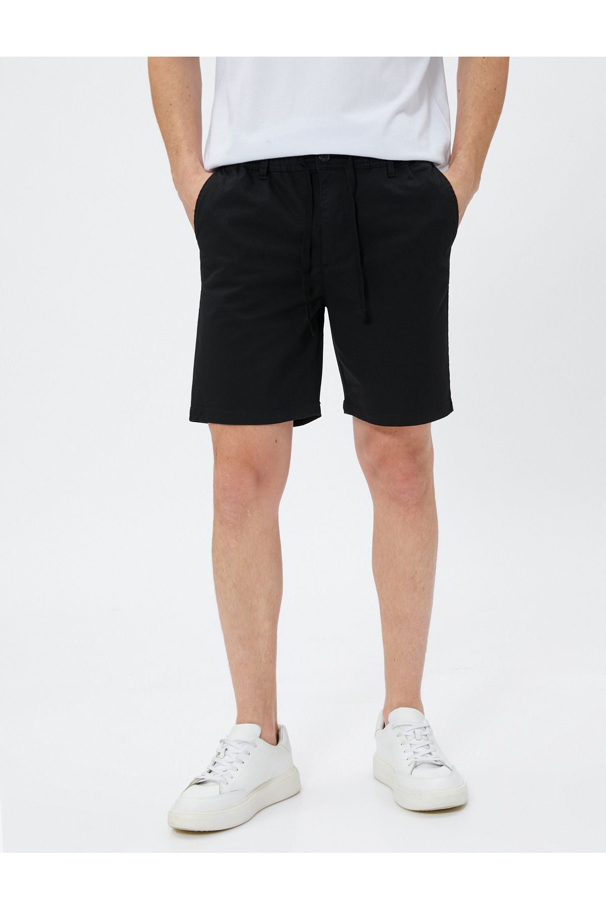 Tie waist cheap chino shorts