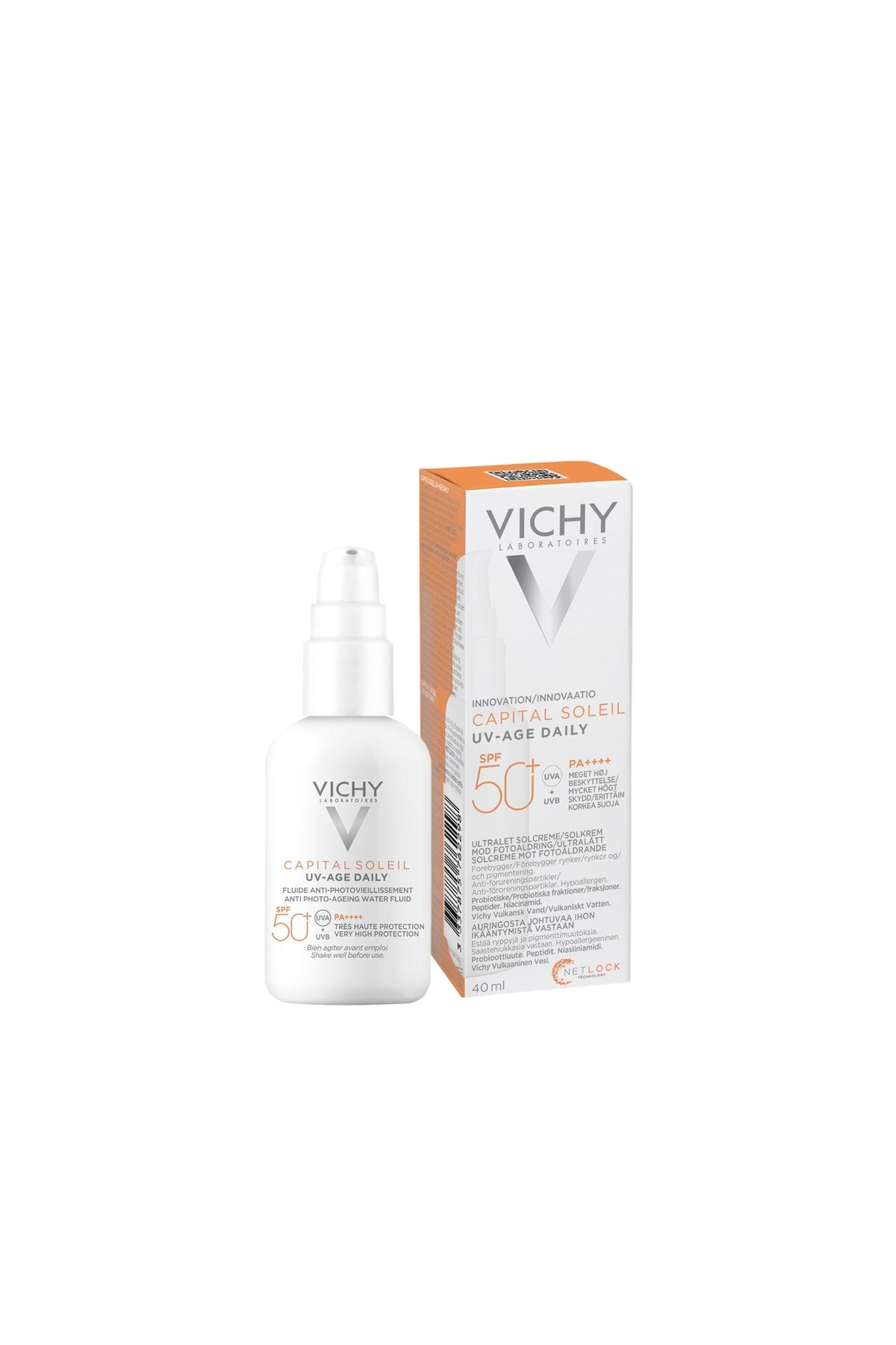 Vichy Gelişmiş günlük uv korumasına sahip yaşlanma karşıtı yüz güneş kremi / UV-Age Daily SPF 50 40 ml