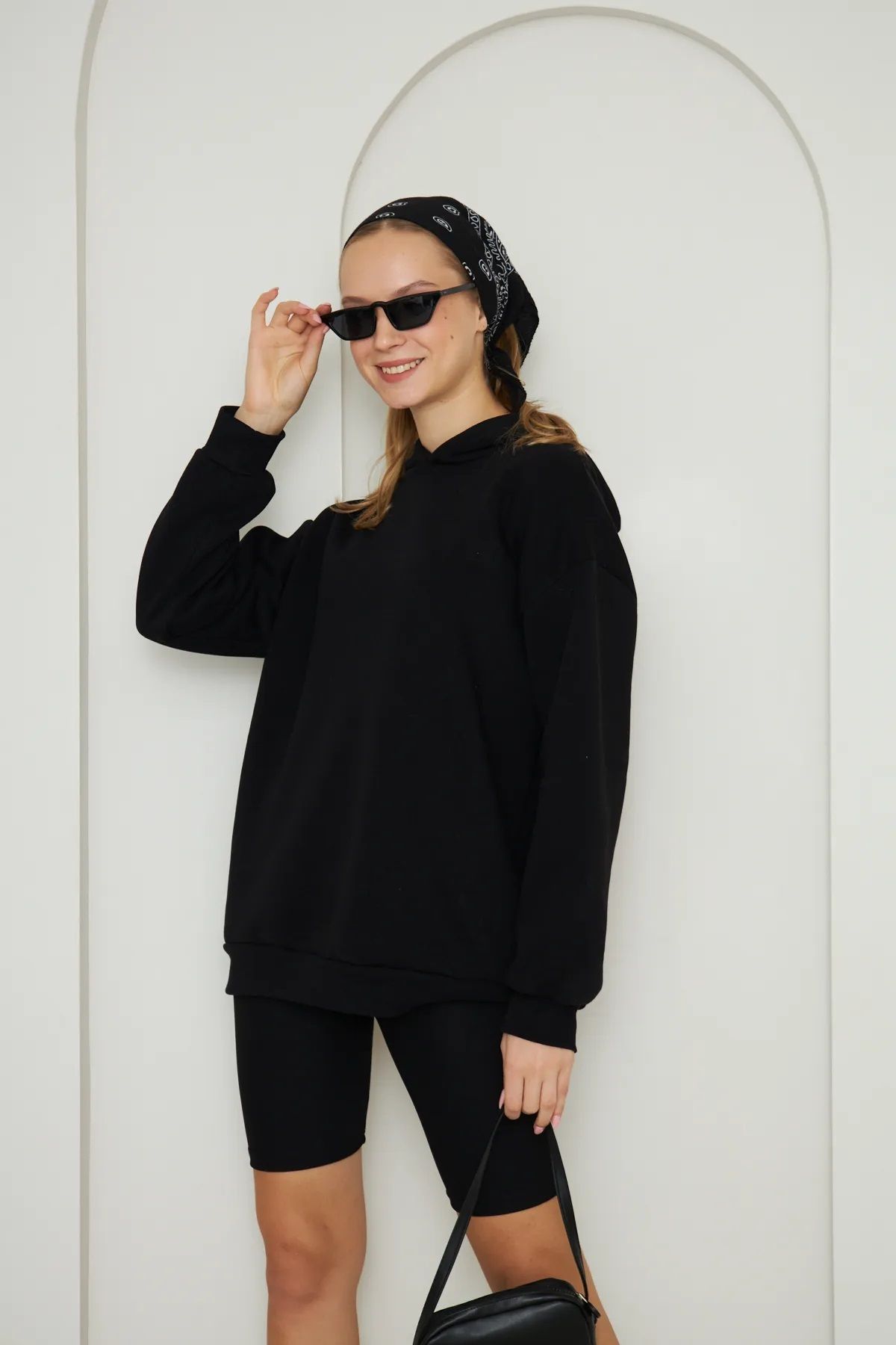 Unisex 3 iplik Şardonlu Kışlık Sweatshirt Kapşonlu