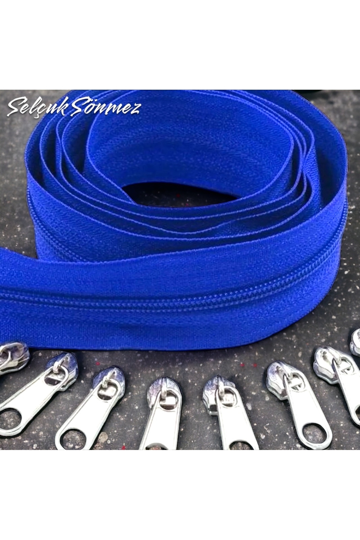 10 Meters Blue Color Meters Zipper 20 Nickel Heads