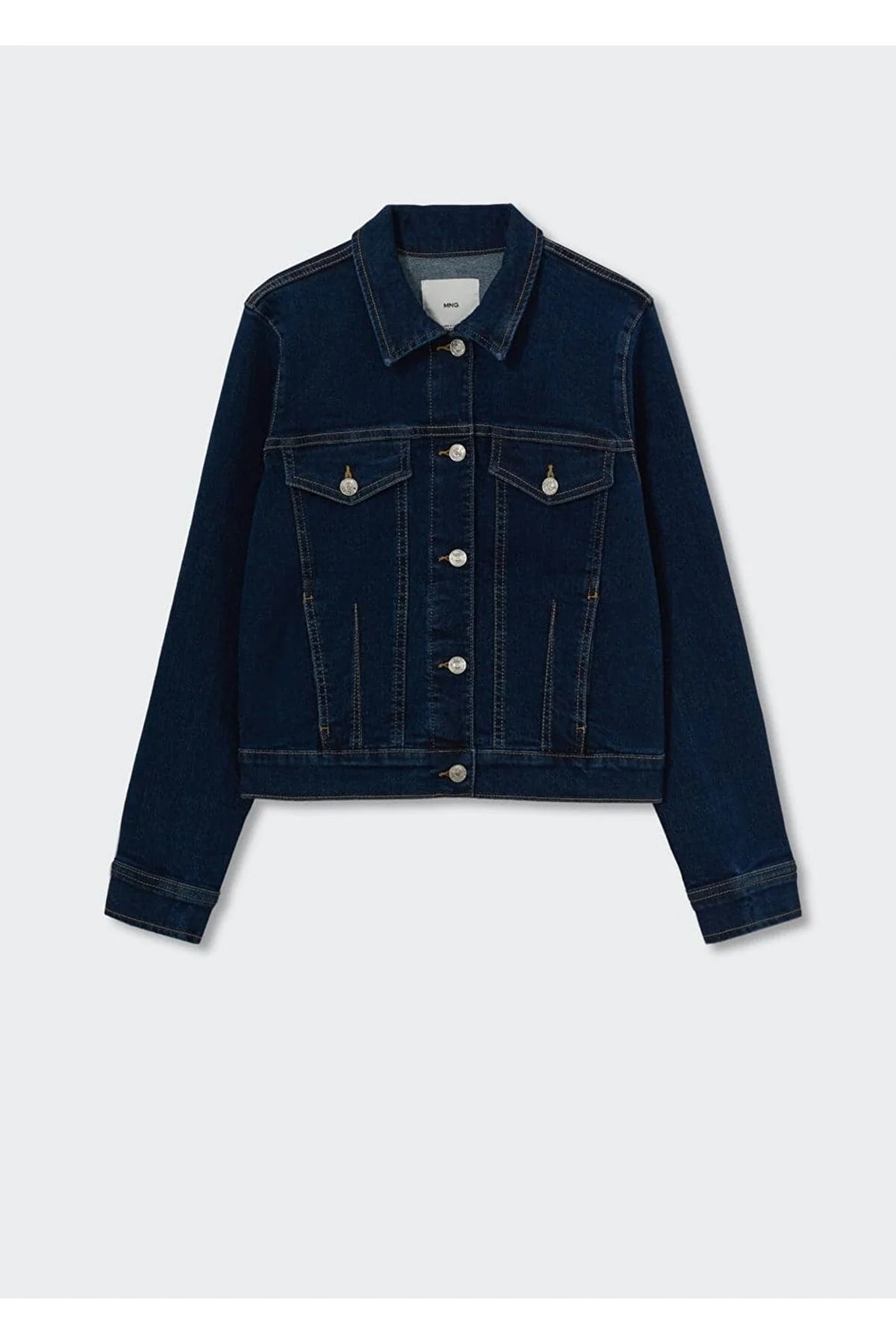 MANGO Woman 37074385 Піджаки та блейзери темно-синього кольору
